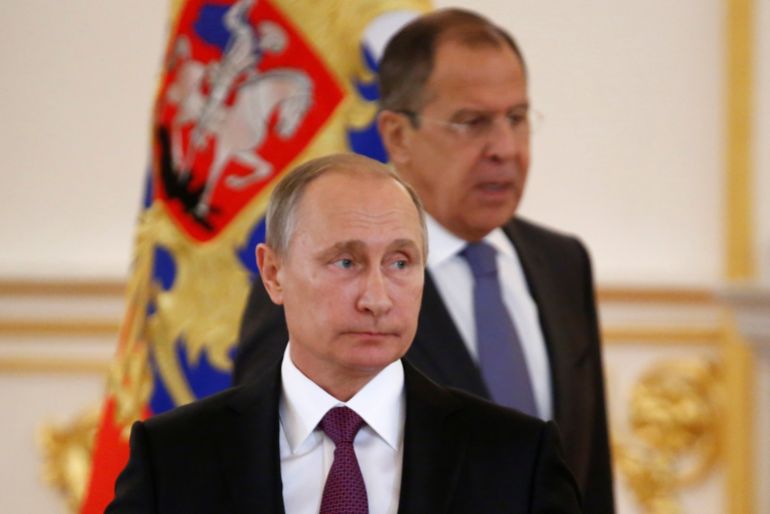 Vladimir Poutine et Sergueï Lavrov au Kremlin, 2016