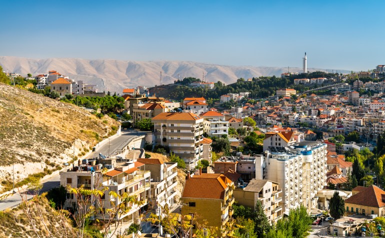 Vue de Zahle, la capitale de la province du Bekaa.