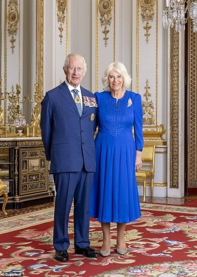 Portrait officiel du roi Charles et de la reine Camilla pour la prochaine tournée australienne.