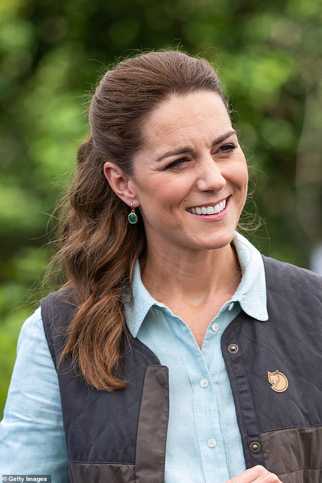 Boucles d'oreilles Siren Wire en Onyx Vert de Kate Middleton