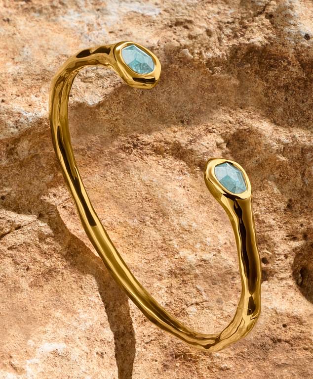 Collection Odyssey de Monica Vinader, bijoux traçables en aquamarine