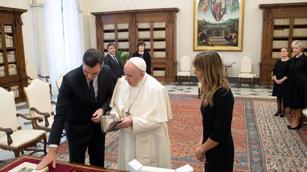Pedro Sánchez rencontre le pape François au Vatican
