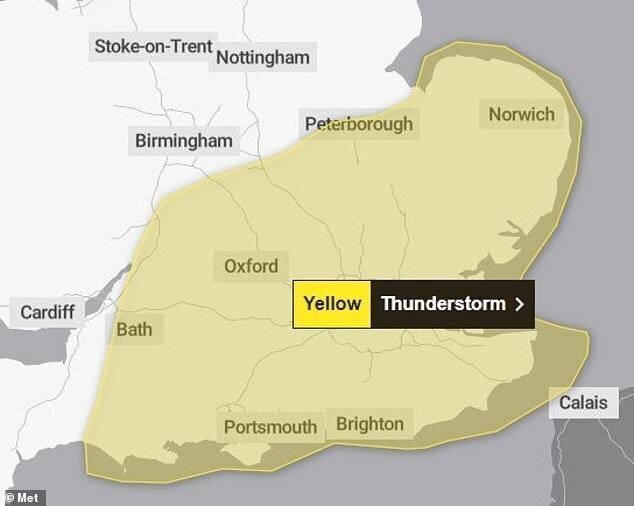 Alerte aux orages prévue jusqu'à 22 heures