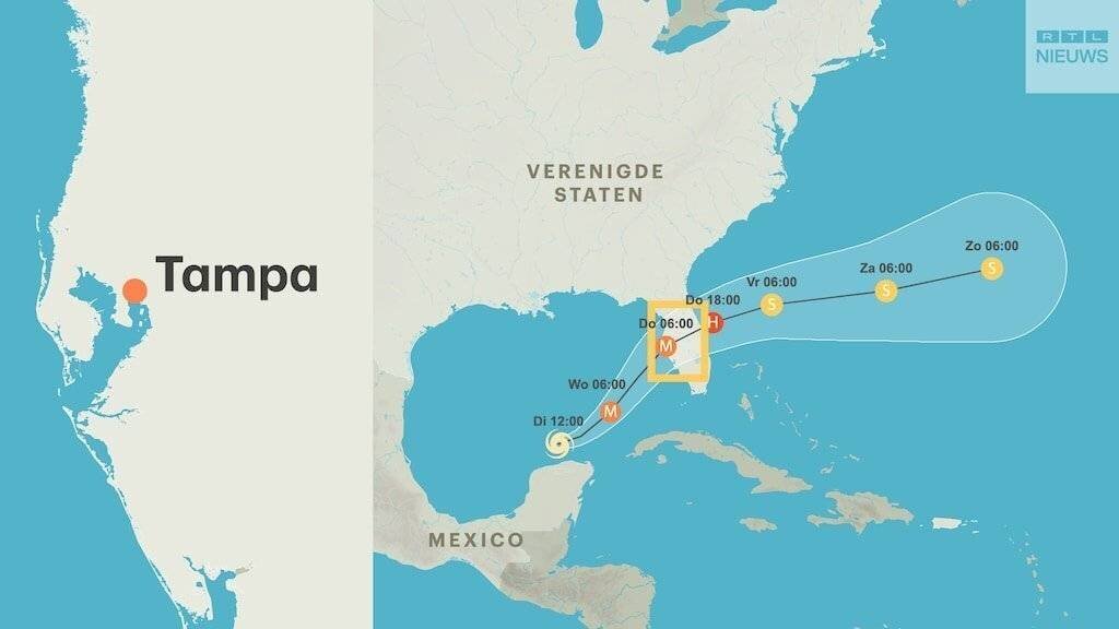 Ouragan Milton menace la ville de Tampa.