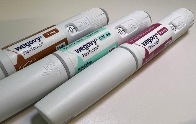 Des stylos injecteurs du médicament amaigrissant Wegovy de Novo Nordisk, à Oslo (Norvège), le 21 novembre 2023.