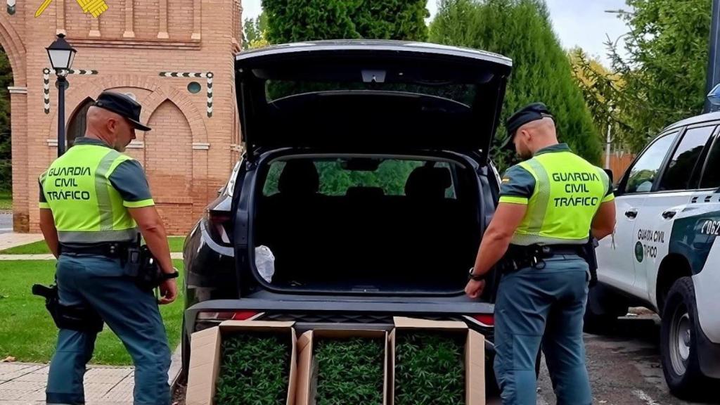 Marihuana incautada dentro del vehículo en Teruel