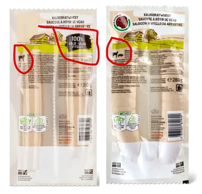 Migros propose des produits avec indication des ingrédients.