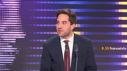 Thomas Ménagé, député Rassemblement national du Loiret, porte-parole du groupe à l’Assemblée, était l'invité du '8h30 franceinfo', samedi 12 octobre 2024.