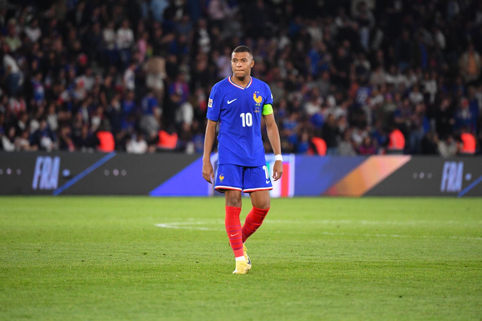 Kylian Mbappé en pleine action