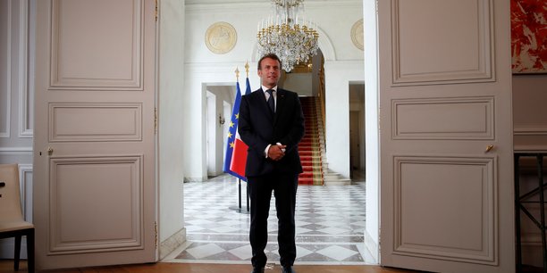 Emmanuel Macron au palais de l'Elysée