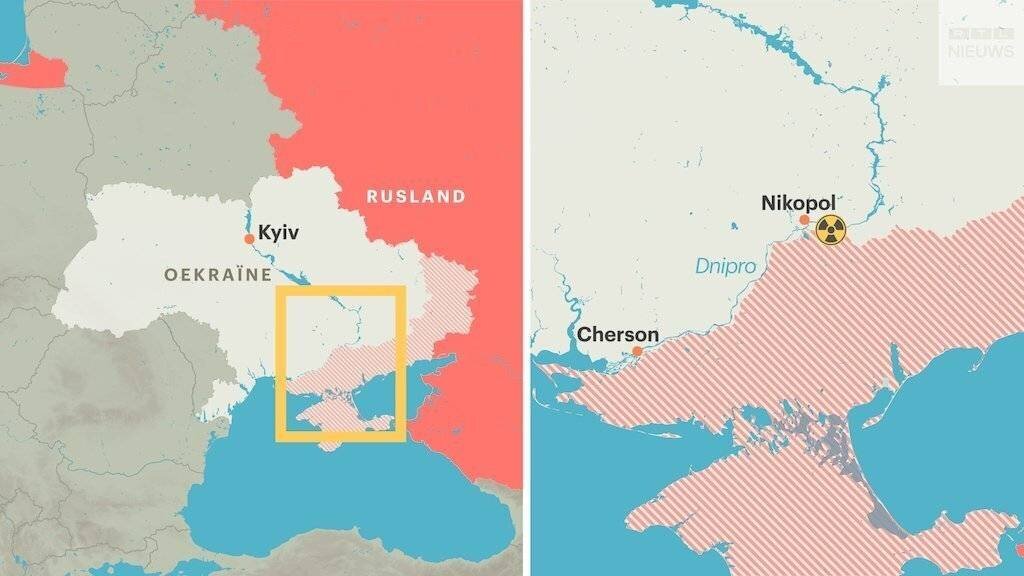 Nikopol près de la centrale nucléaire de Zaporizja