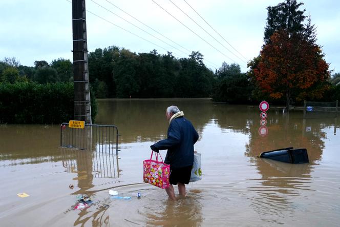 Après le passage de la tempête Kirk, à Pommeuse (Seine-et-Marne), le 10 octobre 2024.