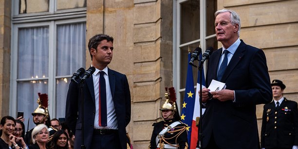 Gabriel Attal et Michel Barnier