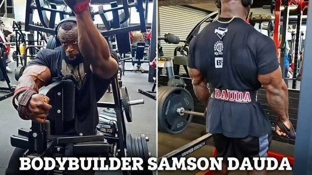 Samson Dauda à la salle de sport