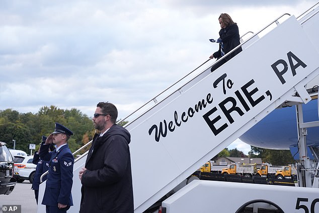 Kamala Harris à Erie, Pennsylvanie.