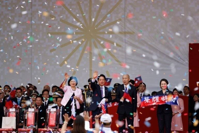 Président taïwanais Lai Ching-te lors des célébrations de la fête nationale taïwanaise