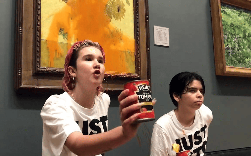 Les militants de Just Stop Oil à la National Gallery