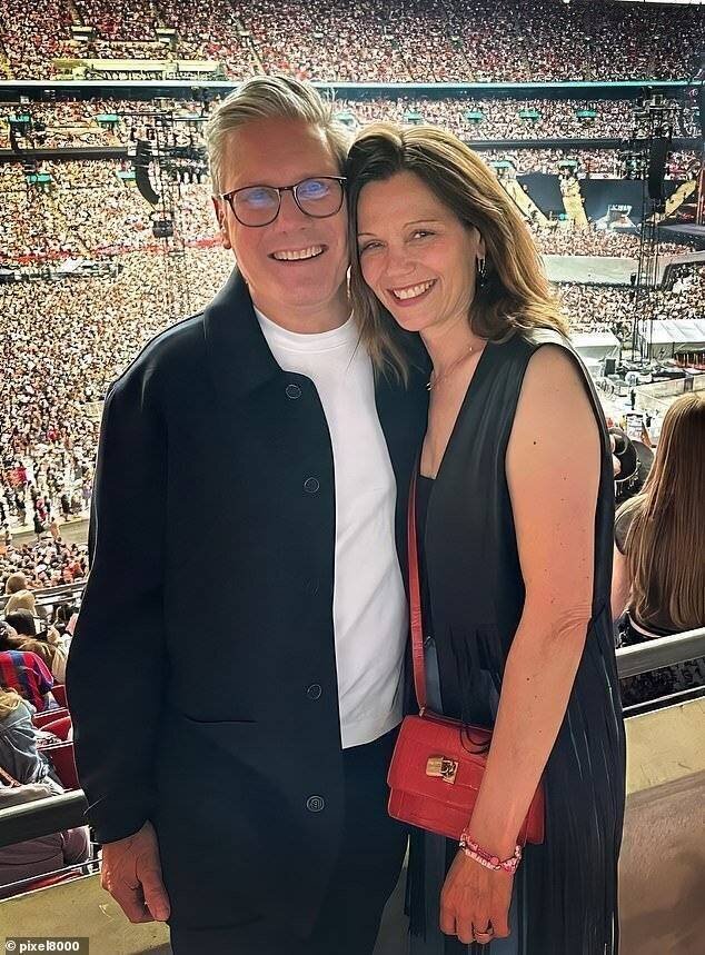 Sir Keir Starmer et Lady Starmer au concert de Taylor Swift en juin