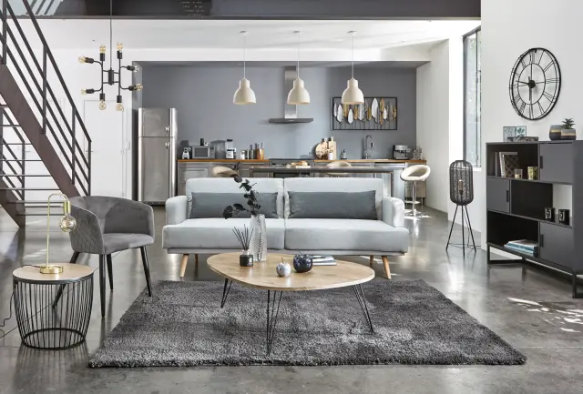 Exemple du style contemporain avec des pièces de hôma.