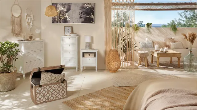 Dans le style ethnique, les tons terre prennent le devant.