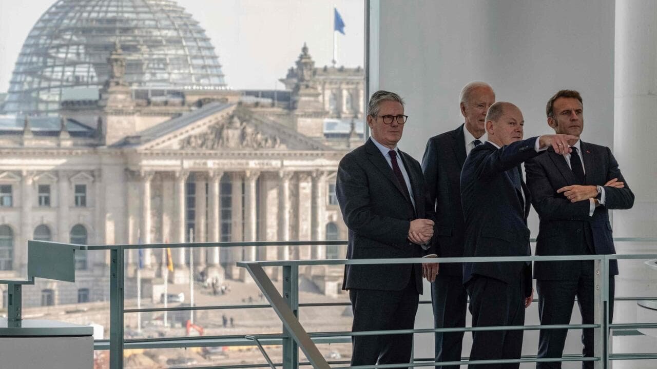Biden Macron Berlin