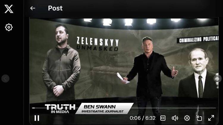 Swann présente sa série sur Selenskyj en juillet sur son compte X.