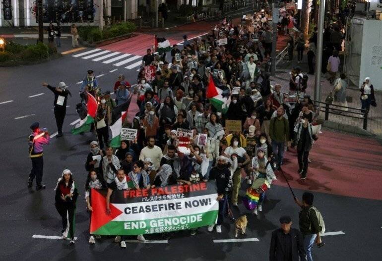 Pro-Palestinian Protest in Japan