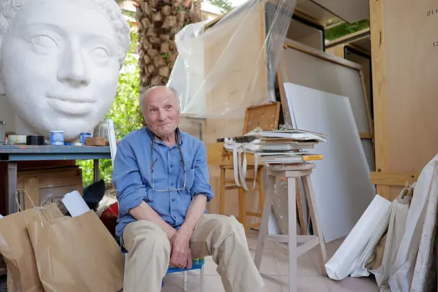 entrevue à son atelier