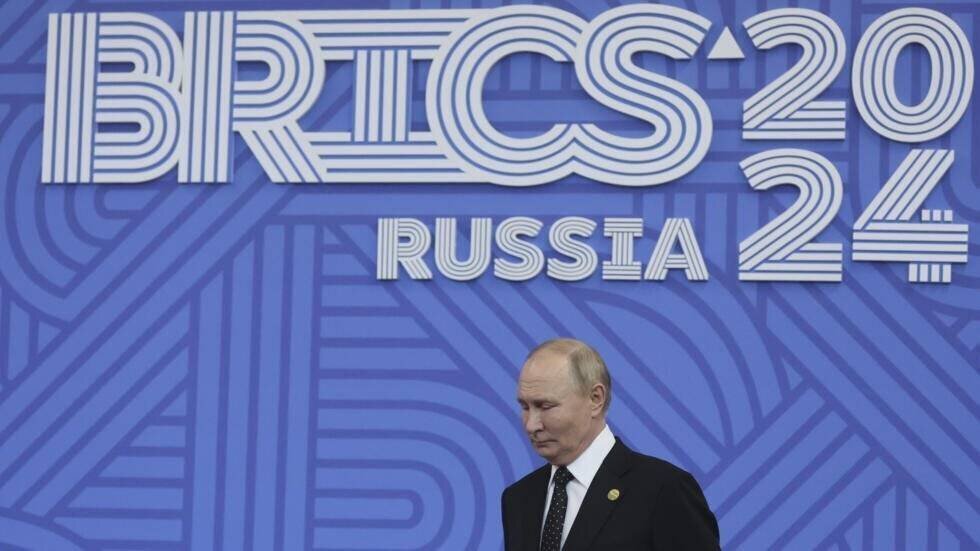 Le président russe Vladimir Poutine au sommet des Brics à Kazan, en Russie, le 23 octobre 2024.