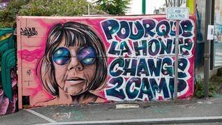 Une fresque en soutien à Gisèle Pelicot, victime de soumission chimique.