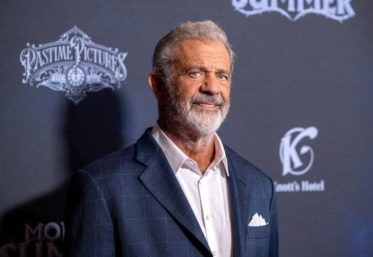 Mel Gibson à une projection.