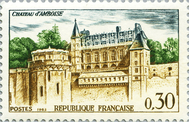 Timbre Château d'Amboise créé par Pierrette Lambert