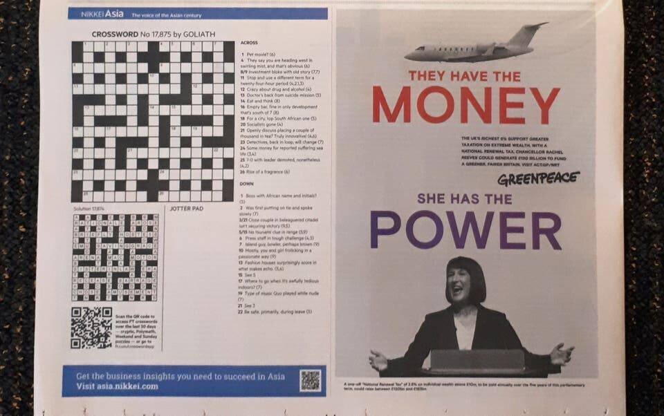 Greenpeace Rachel Reeves 2