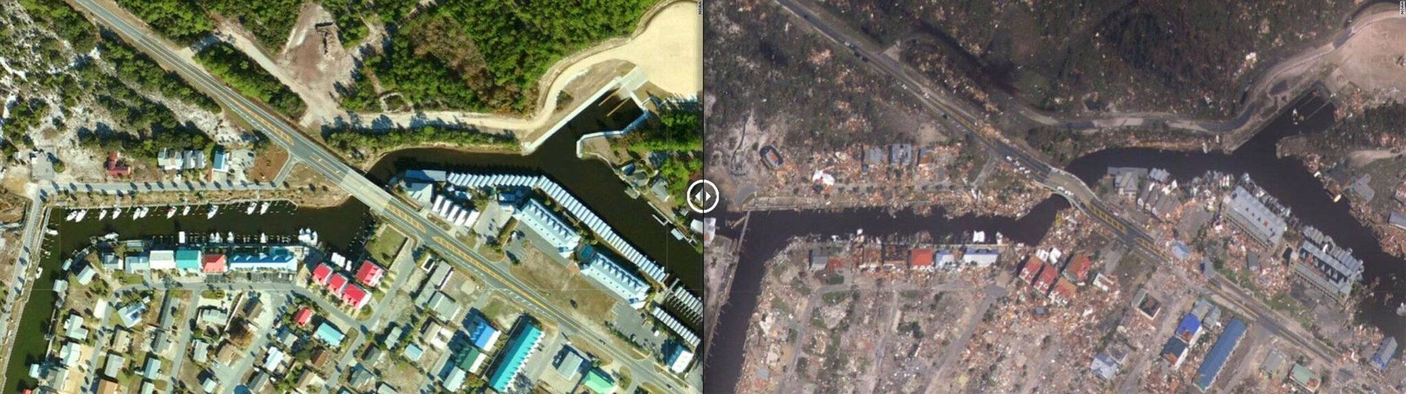 Dommages à Mexico Beach après l'ouragan Michael