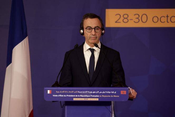 Le ministre de l’intérieur Bruno Retailleau, à Rabat, le 29 octobre 2024.