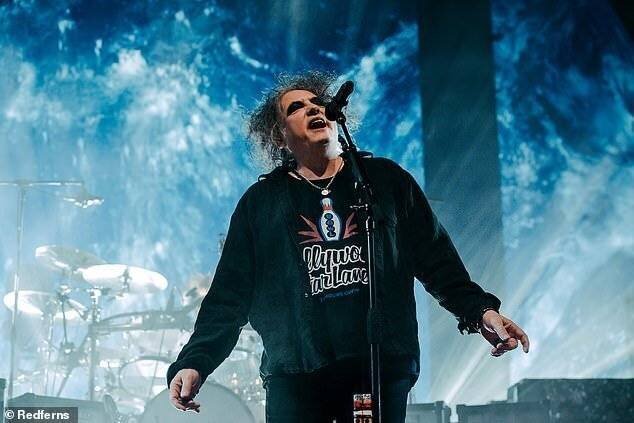 Robert Smith of The Cure performs on stage at Cardiff International Arena in 2022