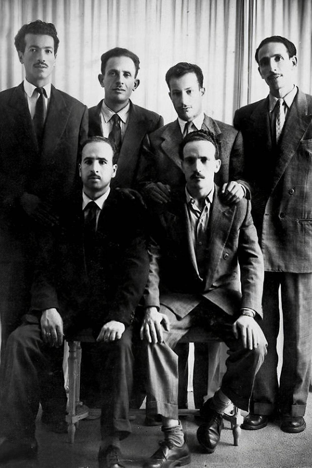 Les membres de la direction collective du FLN avant le début de la révolution.