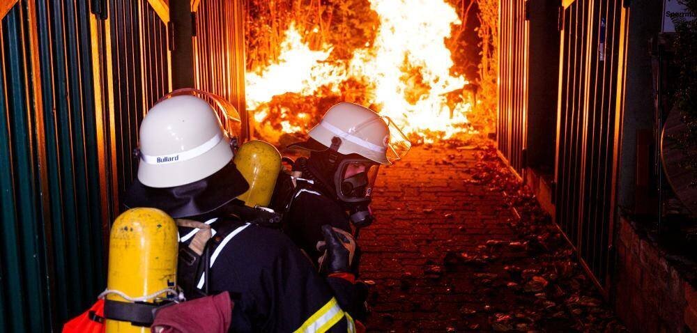 Incendie d'un container à Hambourg