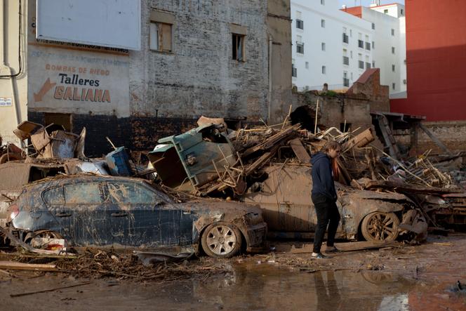 A Catarroja, commune de la province de Valence (Espagne), après les inondations.