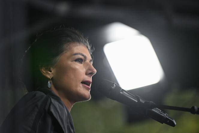 Sahra Wagenknecht, dirigeante du parti Sahra Wagenknecht Alliance (BSW), à Berlin, le 3 octobre 2024.