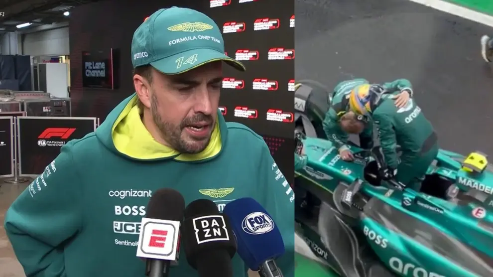 Fernando Alonso acabó el GP de Brasil con un fuerte dolor de espalda: 'Tenía que terminar por los mecánicos, por la gente de Valencia...'