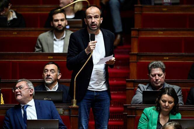 Manuel Bompard, coordinateur de La France insoumise, à l’Assemblée nationale, Paris, le 24 octobre 2024.
