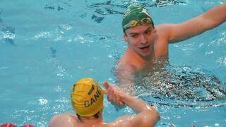 Le nageur Léon Marchand aux Interclubs de Montauban le 10 novembre 2024.