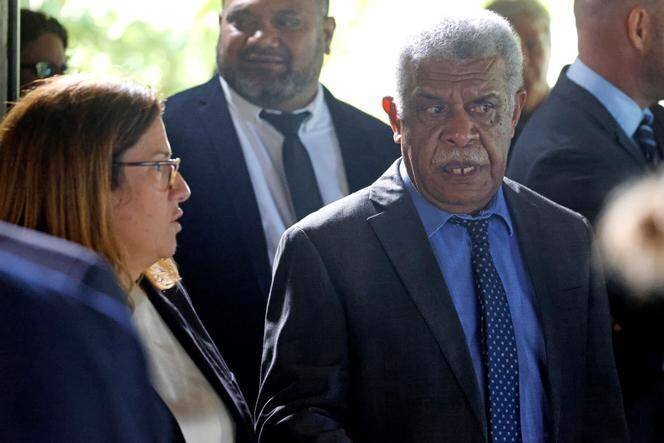 Louis Mapou, le président indépendantiste du gouvernement de la Nouvelle-Calédonie, à Nouméa, le 23 mai 2024.