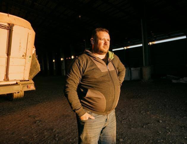 Christophe Piquet, viticulteur et éleveur, sur son exploitation à Bezouce (Gard), le 15 novembre 2024.