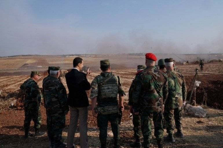 Visite de Bashar al-Assad auprès des troupes syriennes