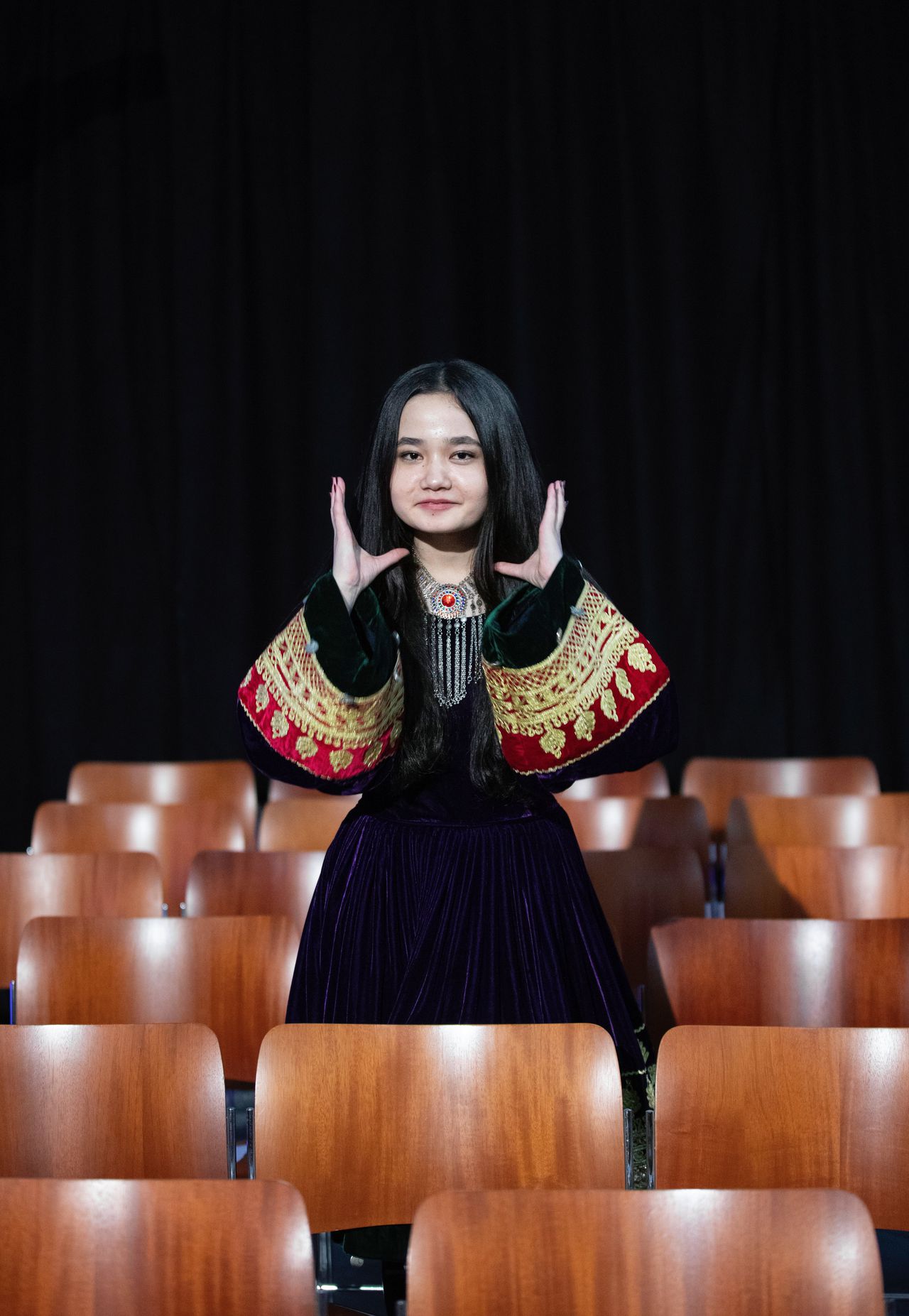 Nila Ibrahimi à la cérémonie de remise du prix