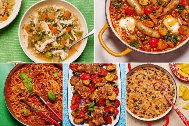 Un collage de plats différents