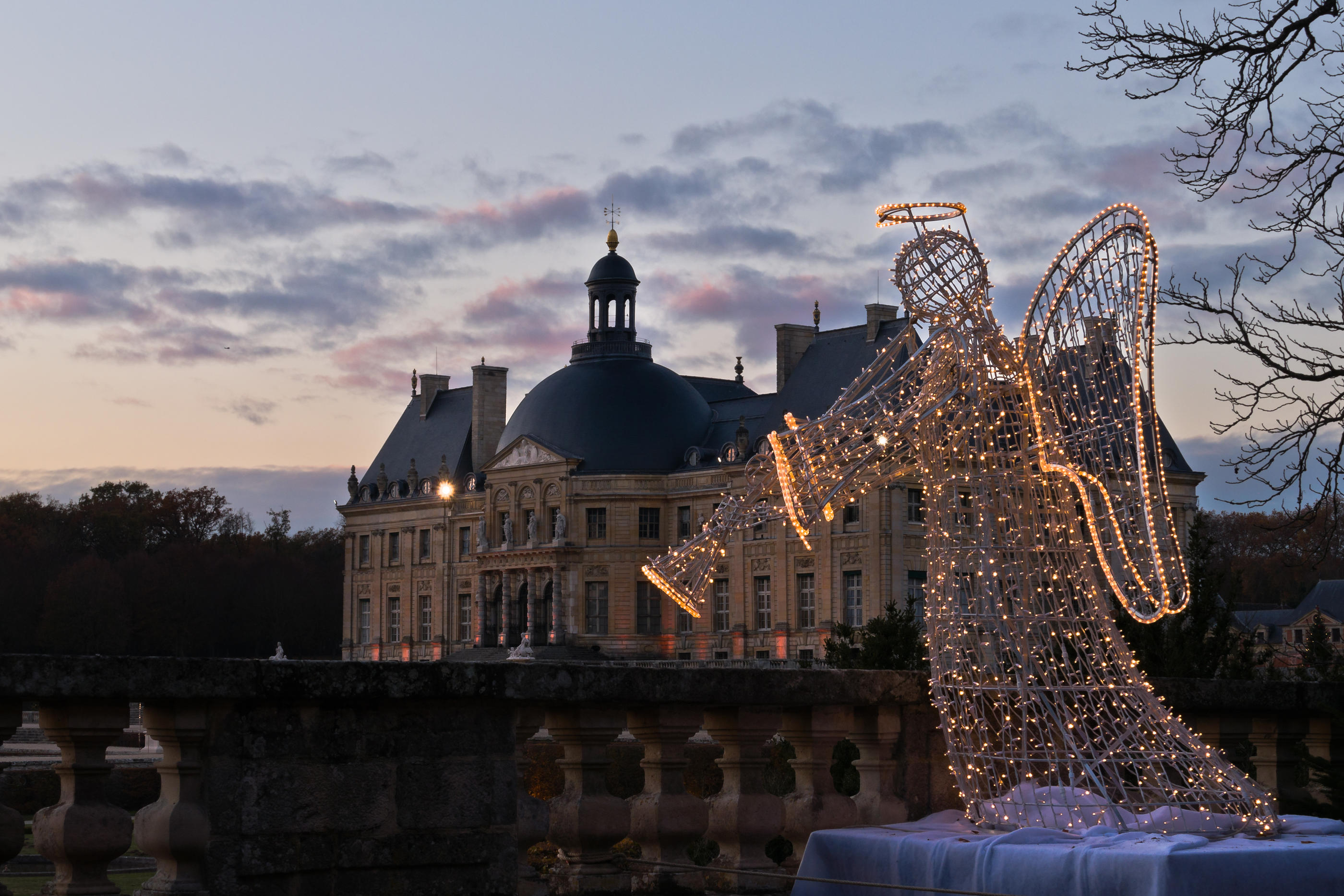 Le château de Vaux-le-Vicomte décoré pour Noël