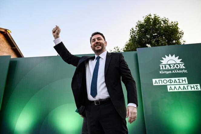 Nikos Androulakis, leader du parti socialiste grec, le Pasok, à Thessalonique, le 19 juin 2023.